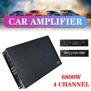 เครื่องขยายเสียงสเตอริโอ ซับวูฟเฟอร์ DC 12V 6800W Max 4 ช่อง สําหรับรถยนต์