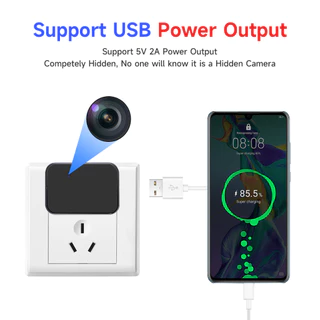 กล้องวงจรปิดไร้สาย 1080P ปลั๊ก US EU พร้อมที่ชาร์จ wifi แบบพกพา