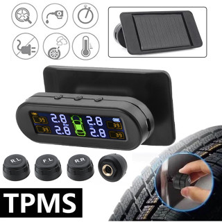 เครื่องวัดความดันลมยางรถยนต์ แบบไร้สาย พลังงานแสงอาทิตย์ TPMS สําหรับ Trailer RV