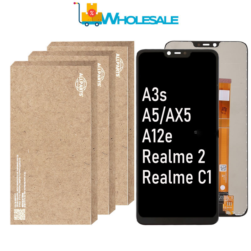 ALLPARTS [3/5/10แพ็ค] ขายส่งยกลัง จอ สำหรับ OPPO A3s A5 AX5 A12e Realme C1 2 LCD หน้าจอ พร้อมทัชสกรีน Premium อะไหล่หน้าจอสัมผัส Display​ ทัช
