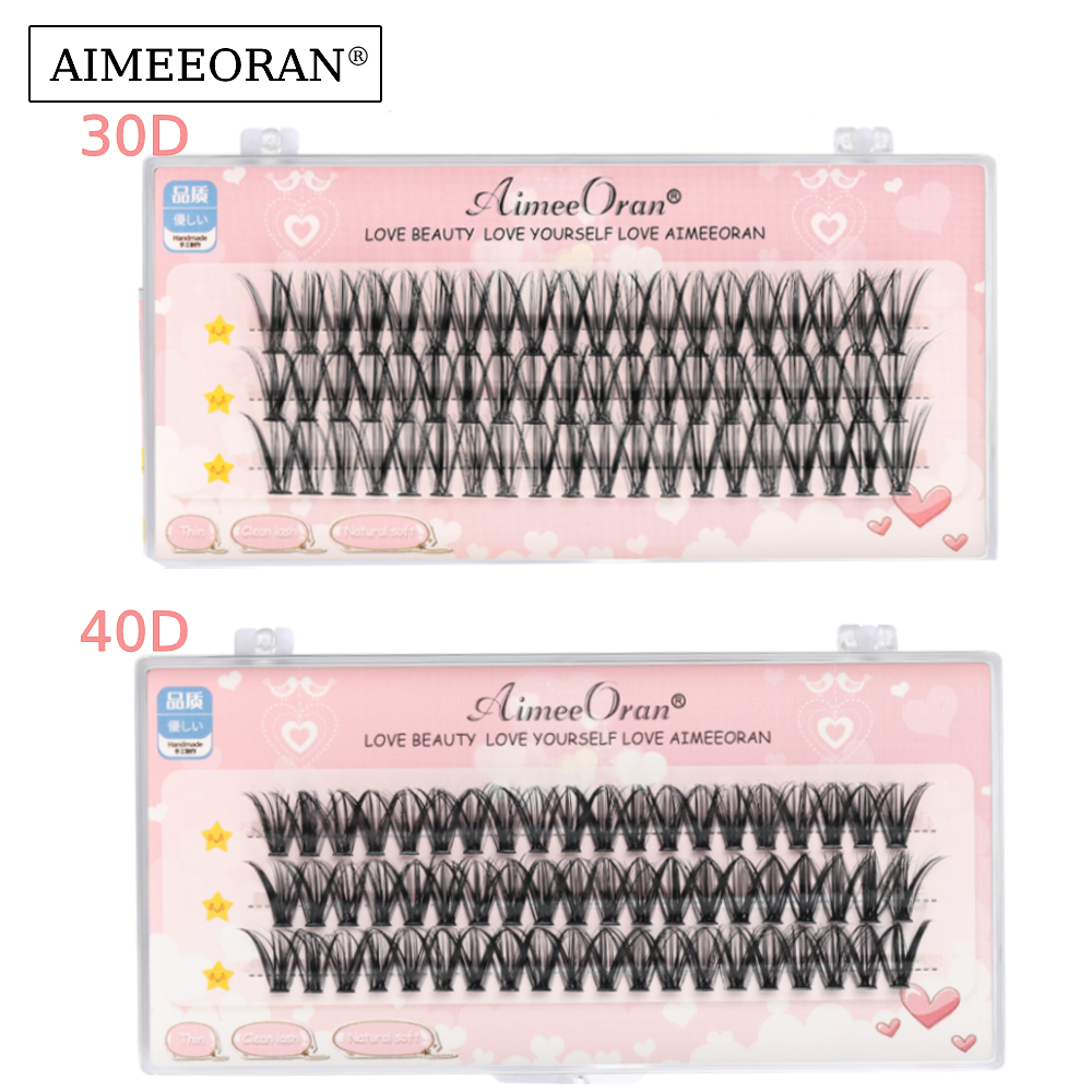 Aimeeoran ขนตาปลอม 10D 20D 30D 40D 0.1 มม. 60 ชิ้น