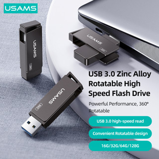 Usams แฟลชไดรฟ์ USB โลหะผสมสังกะสี 16G 32GB 64GB 128GB สําหรับแล็ปท็อป แท็บเล็ต