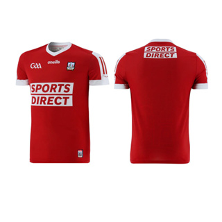 2023GAA คอร์กบ้านเสื้อรักบี้แขนสั้นสบายแฟชั่นเสื้อยืดระบายอากาศ