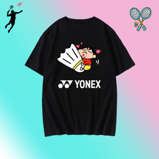 Yonex ใหม่ เสื้อยืดแขนสั้น พิมพ์ลายการ์ตูนแบดมินตันแห้งเร็ว สไตล์เกาหลี สําหรับเด็กผู้ชาย 2023