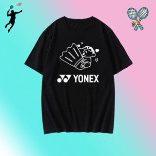 Yonex ใหม่ เสื้อยืดแขนสั้น พิมพ์ลายการ์ตูนแบดมินตันแห้งเร็ว สไตล์เกาหลี สําหรับเด็กผู้ชาย 2023