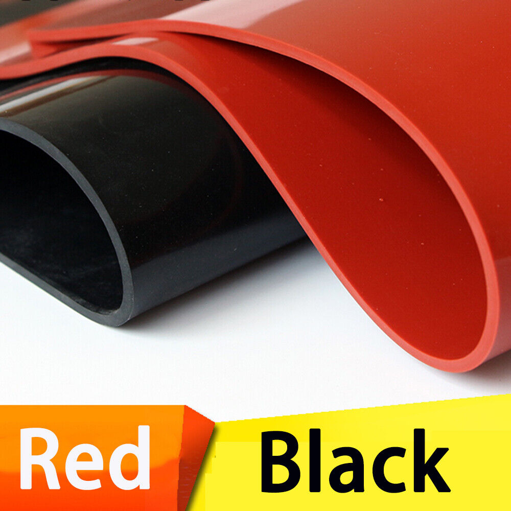 แผ่นปะเก็นยางซิลิโคน แบบบางพิเศษ ทรงสี่เหลี่ยม หนา 1~5 มม. สีแดง และสีดํา 500~1000 มม. - รูปที่ 2