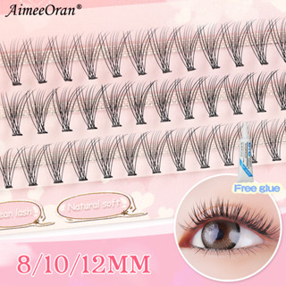 AimeeOran Lvcheryl D Curl ขนตาปลอม 10d 20d 30d 40d 0.1 มม. ดูเป็นธรรมชาติ 60 ชิ้น