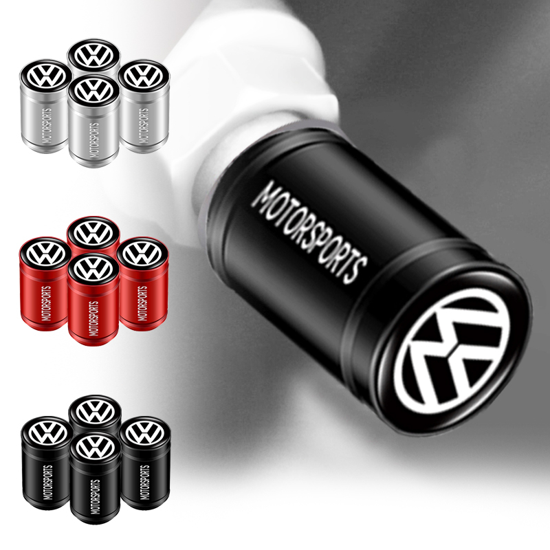 ฝาครอบวาล์วล้อรถยนต์ กันรั่ว สําหรับอัพเกรด VW Volkswagen Jetta MK5 Golf Passat 3B7 601 171 4 ชิ้น