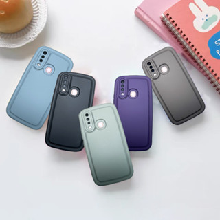 Vivo Y17 Y15 Y12i Y95 Y1S Y93 V9 Y19 S1 Pro หรูหรา ผิวสัมผัส สบู่ ถุงลมนิรภัย กันกระแทก บาง นุ่ม TPU เคส