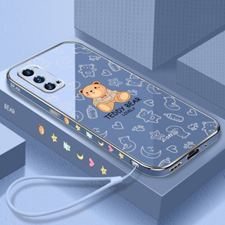 เคสโทรศัพท์มือถือ ลายการ์ตูนหมี พร้อมสายคล้อง สําหรับ Oppo RENO 4 4G 4pro 4G 4SE 5 5pro 5pro plus