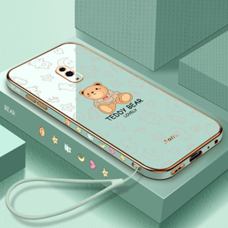 เคสโทรศัพท์มือถือ ลายการ์ตูนหมี พร้อมสายคล้อง สําหรับ Oppo A96 A36 A36 A76 A16K A16E F17 pro A16 A52 A92 A97