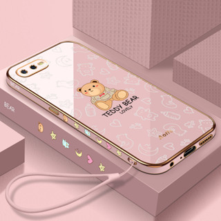 เคสโทรศัพท์มือถือ ลายการ์ตูนหมี พร้อมสายคล้อง สําหรับ Oppo RENO 8T 4G A1pro A74 5G A77 A77S