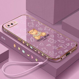 เคสโทรศัพท์มือถือ ลายการ์ตูนหมี พร้อมสายคล้อง สําหรับ OPPO A17K OPPO A17 OPPO A78