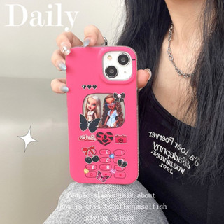 เคสโทรศัพท์มือถือแบบแข็ง กรอบนิ่ม ลายการ์ตูนเจ้าหญิงบาร์บี้ สีชมพู สําหรับ iPhone 14Pro max case 13Pro max 12Pro max 14Pro 13Pro 12Pro 11 12 13 14 case