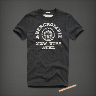 เสื้อยืดแขนสั้น พิมพ์ลาย Abercrombie &amp; Fitch สําหรับผู้ชาย