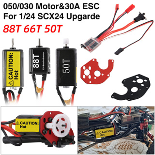 30A Esc มอเตอร์ความเร็ว Rc Esc 2KHz สําหรับฟอร์วาร์ดแปรงเบรค ชุดอัพเกรดมอเตอร์ Scx24 สําหรับ 1/24 RC Crawler Axial Scx24 Brushed Esc Motor Combo