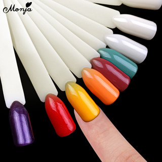 Monja ล้อแสดงสีทาเล็บเจล UV สีขาว สําหรับฝึกทําเล็บ 10 ชิ้น 180 ชิ้น