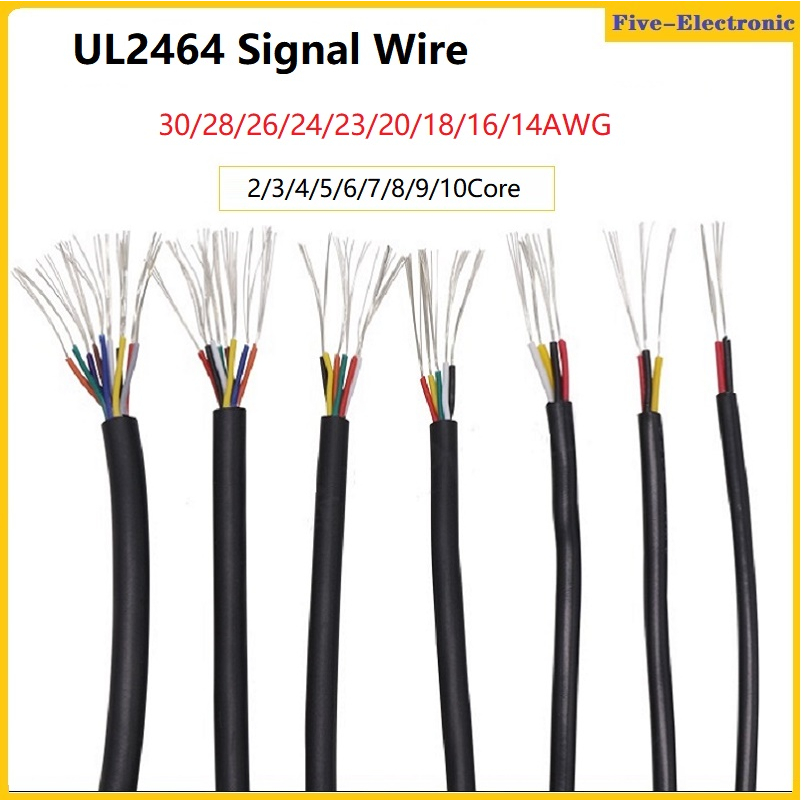 UL2464 Signal Wire 30AWG 28AWG 26AWG 24AWG 22AWG PVC Insulated Sheath 2 3 4 5 6 7 8 9 10 Core สายไฟส