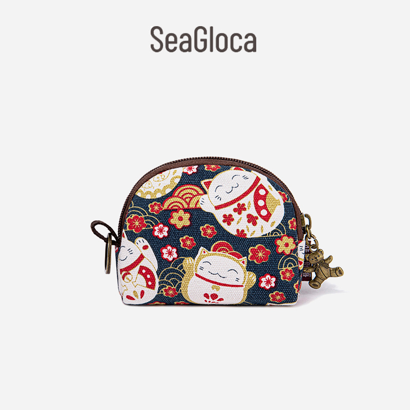 Seagloca Key ผ้าใบการ์ตูนน่ารัก กระเป๋าใส่เหรียญ กระเป๋าใส่บัตร Wallet NO.799
