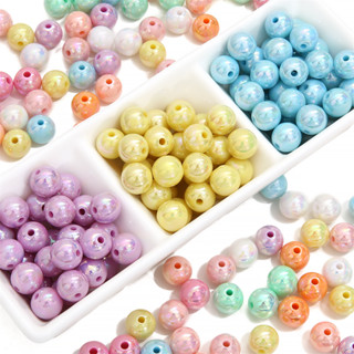 6-14 มม.อะคริลิคสีทึบพราวรอบลูกปัดสําหรับเครื่องประดับ ทําเอ…