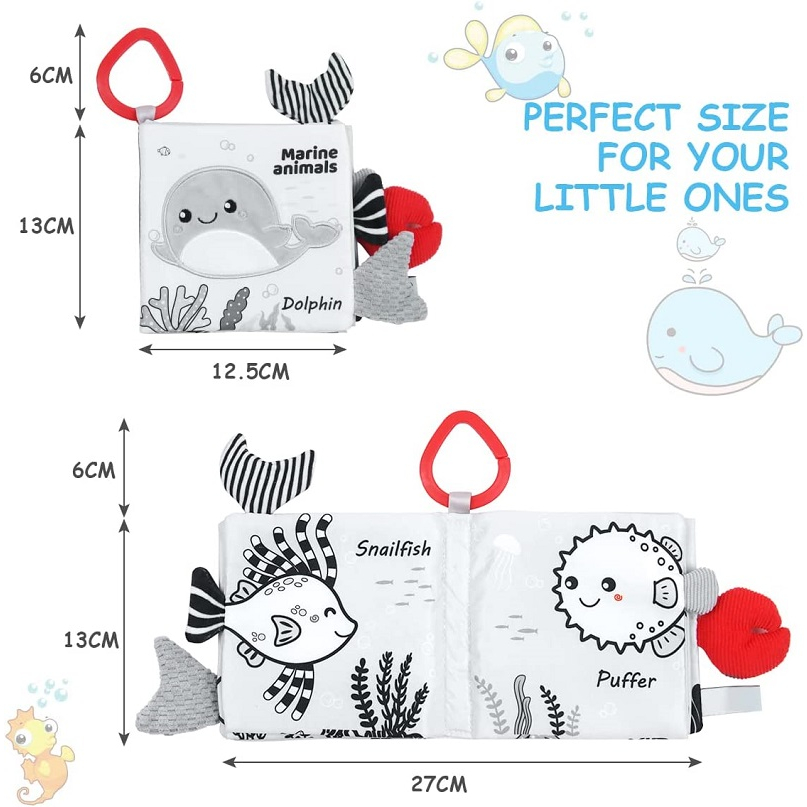 หนังสือผ้า 3D สัมผัส ความคมชัดสูง ของเล่นเด็ก 0-12 เดือน หนังสือเด็กอ่อน สัมผัสและรู้สึกย่น ของเล่นเพื่อการศึกษาในช่วงต้น สําหรับทารก เด็กวัยหัดเดิน ของขวัญ