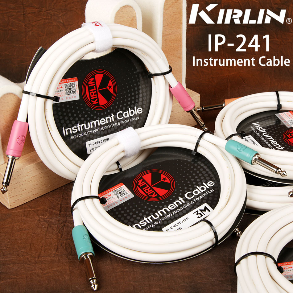 Kirlin สาย IP-241 เครื่องมือสายกีตาร์สาย Ukulele สายเบสกีตาร์แจ็คสายไฟ 3 M / 5 M/ 10 M กีตาร์อุปกรณ์