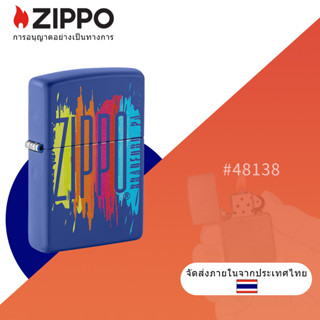 ไฟแช็ก Zippo Classic Royal Blue Matte Windproof Pocket Lighter 48138