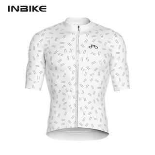 Inbike ใหม่ เสื้อกีฬาแขนสั้น มีกระเป๋า 3 ช่อง เหมาะกับฤดูร้อน สําหรับผู้ชาย ขี่จักรยานเสือภูเขา