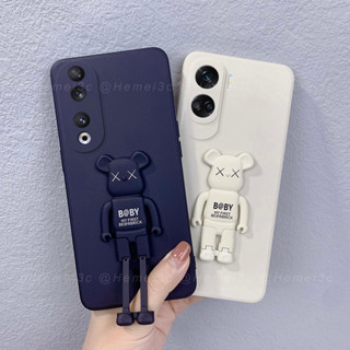 สําหรับ Honor 90 Honor90 Lite 5G เคสโทรศัพท์ TPU นิ่ม ทรงสี่เหลี่ยม การ์ตูน มีขาตั้ง