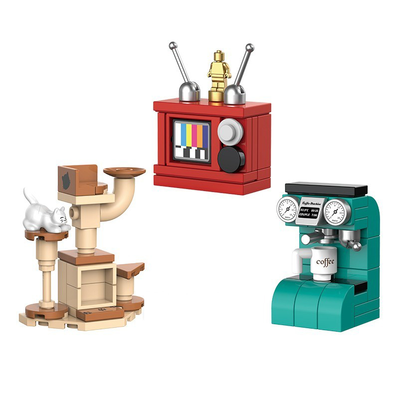 [FunBrick] โมเดลตู้ปลาน่ารัก ขนาดเล็ก DIY เข้ากันได้กับของเล่นตัวต่อคลาสสิก ของขวัญ สําหรับตกแต่งบ้าน - รูปที่ 6