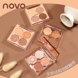 Novo อายแชโดว์พาเลท ชิมเมอร์ เนื้อแมตต์ กลิตเตอร์ 4 สี