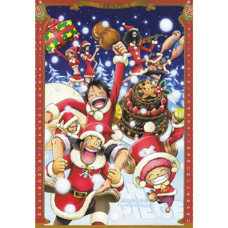 พรมปูพื้นหลัง ลายการ์ตูนอนิเมะ One Piece Merry christmas สําหรับแขวนตกแต่งผนังห้องนอน (พร้อมตะขอ)