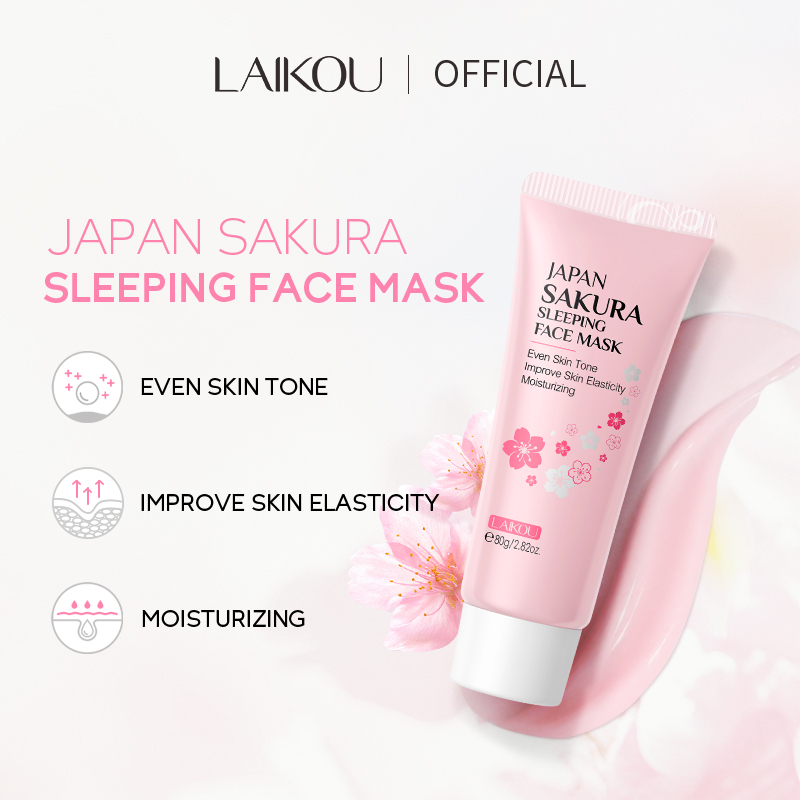Laikou Sakura มาสก์หน้า ให้ความชุ่มชื้น กระชับผิวหน้า 80 กรัม