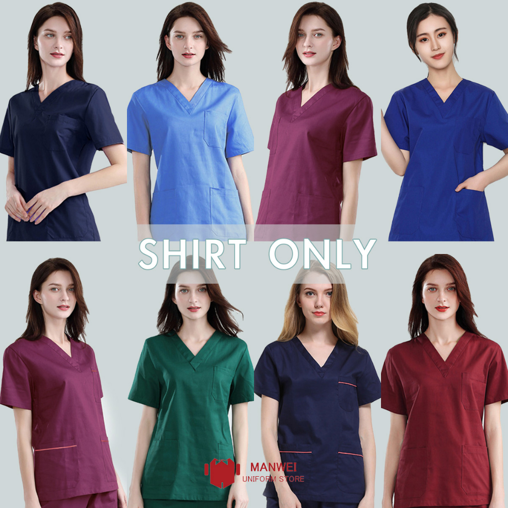 MEDICAL SCRUB SUIT TOP ONLY -Unisex