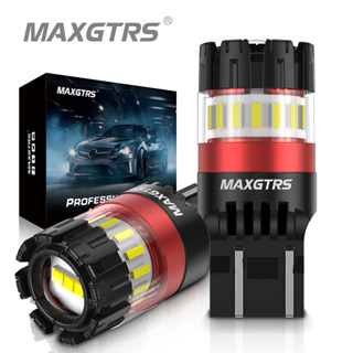 Maxgtrs หลอดไฟแคนบัส LED 1157 BAY15D 7443 P21/5W 3157 12V สําหรับจอดรถ DRL 2 ชิ้น