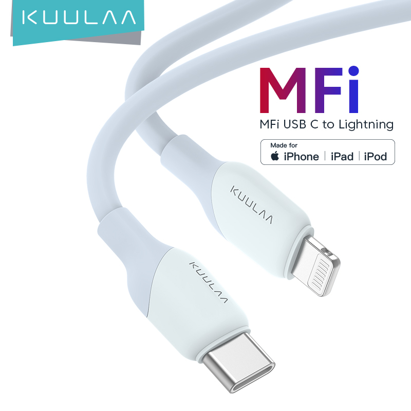 [100THB OFF]Kuulaa MFi สายชาร์จ Type C เป็น Ligthing 30W 20W 18W C เป็น IOS PD สําหรับ iPhone 14 30W