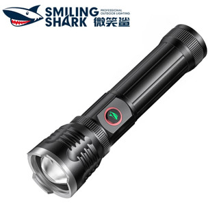 SmilingShark SD71113 ไฟฉาย LED Super Bright M60 ไฟฉายไฟแรง Type-C แบบชาร์จไฟได้ 3 โหมด Zoomable กันน้ำสำหรับตั้งแคมป์ในครัวเรือน