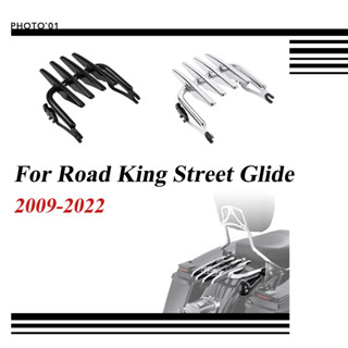 Psler แร็คหลัง แร๊คท้าย แร็คท้าย ตะแกรงหลัง ชั้นวางกระเป๋าเดินทาง สําหรับ Harley Touring Road King Street Electra Glide Road Glide 2009 2010 2011 2015 2016 2018 2021 2022