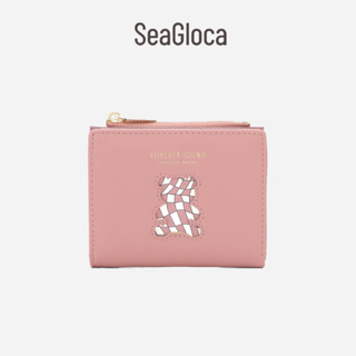 Seagloca ใหม่ กระเป๋าสตางค์ใบสั้น พับได้ มัลติฟังก์ชั่น น่ารัก เรียบง่าย สําหรับสตรี No.1425