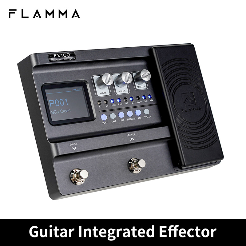 FLAMMA FX100 Multi Effects โปรเซสเซอร์กีตาร์เหยียบ 151 Effects 200 preset 80s Looper 55 Amp การสร้าง