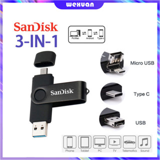 Sandisk otg แฟลชไดรฟ์ Micro USB 16GB 32GB 64GB 128GB 256GB 512GB 1TB 2TB