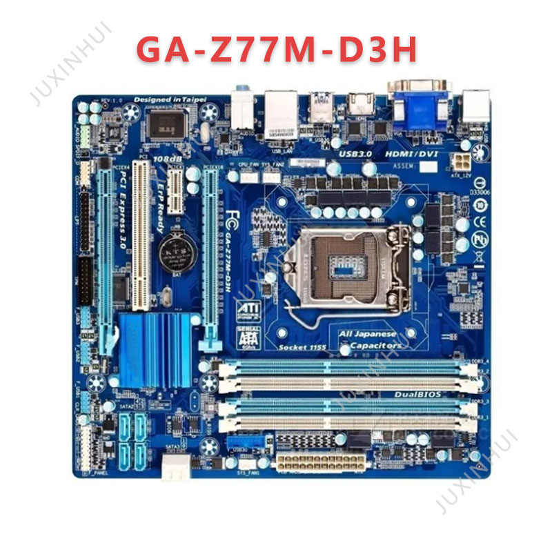 GIGABYTE GA-Z77M-D3H เมนบอร์ดเดสก์ท็อป Z77M Z77 ซ็อกเก็ต LGA 1155 DDR3 32G ATX UEFI BIOS ใช้เมนบอร์ด