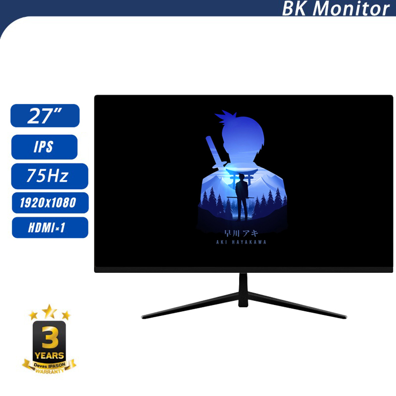 จอคอมพิวเตอร์ 27 นิ้ว 75HZ monitor จอคอม จอคอมพิวเตอร์ IPS 75hz จอเกมมิ่ง จอคอมพิวเตอร์ รับประกัน 3 