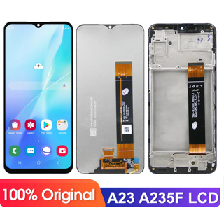 หน้าจอสัมผัสดิจิทัล Lcd ขนาด 6.6 นิ้ว A23 แบบเปลี่ยน พร้อมกรอบ สําหรับ Samsung Galaxy A23 A325 A235F A235F/DS