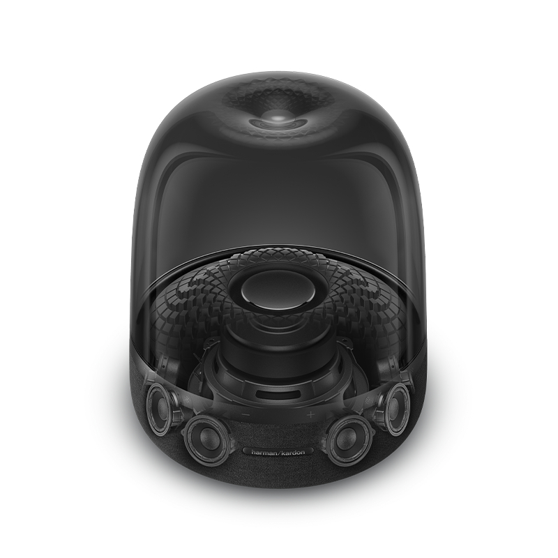 Harman/kardon Aura Studio 4 ลําโพงซับวูฟเฟอร์บลูทูธ Music Glass 4 Generation พลังงานสูง สีดํา