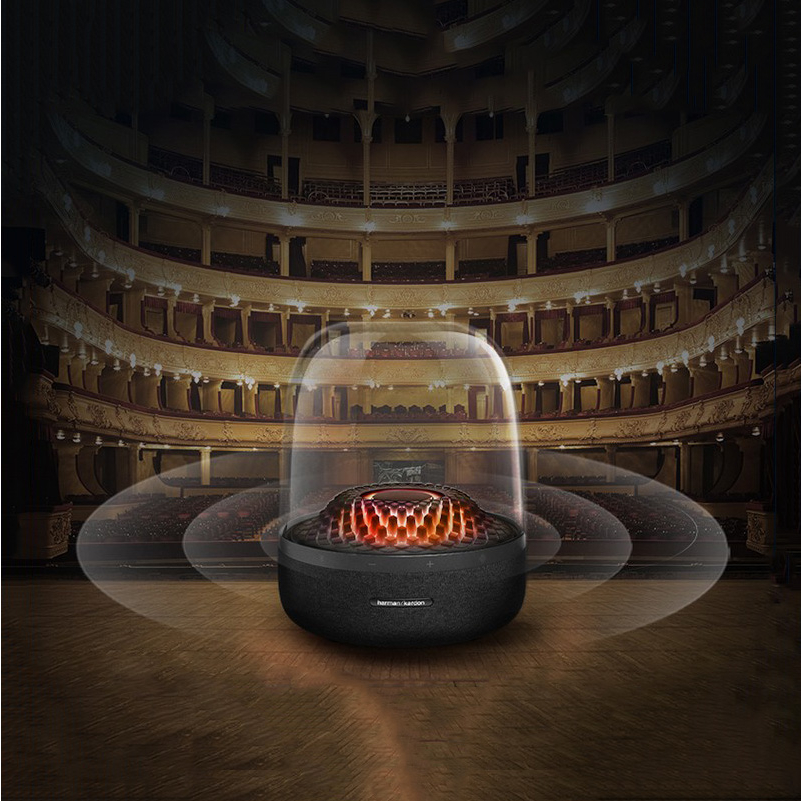 Harman/kardon Aura Studio 4 ลําโพงซับวูฟเฟอร์บลูทูธ Music Glass 4 Generation พลังงานสูง สีดํา