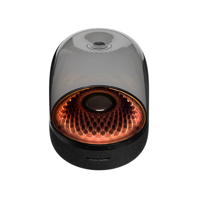 Harman/kardon Aura Studio 4 ลําโพงซับวูฟเฟอร์บลูทูธ Music Glass 4 Generation พลังงานสูง สีดํา