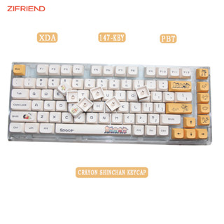 Zifriend ปุ่มกดคีย์บอร์ด ธีมชินจัง 147 คีย์ PBT XDA น่ารัก