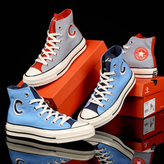 Converse 1970s ชุดเย็บปักถักร้อย ตัวอักษร C ขนาดใหญ่ 3D สีตัดกัน A06194C A06195C