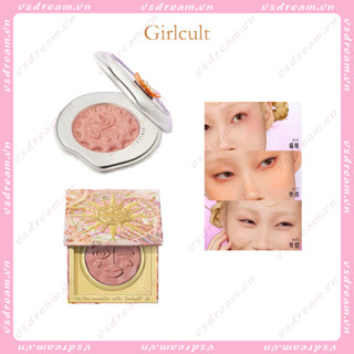 Girlcult บลัชออน เนื้อแมตต์ ไฮกลอส พีช แอปริคอท แอปริคอท สีส้ม กระพริบละเอียด ขยายตัว สีธรรมชาติ ไม่ลอกง่าย แต่งหน้าง่าย